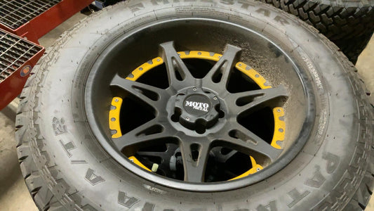 2007-2025 Jeep Wrangler Aftermarket Wheels/Tires 35x12.50r20 Milestar A/T w/ Moto Metal Wheels 83905