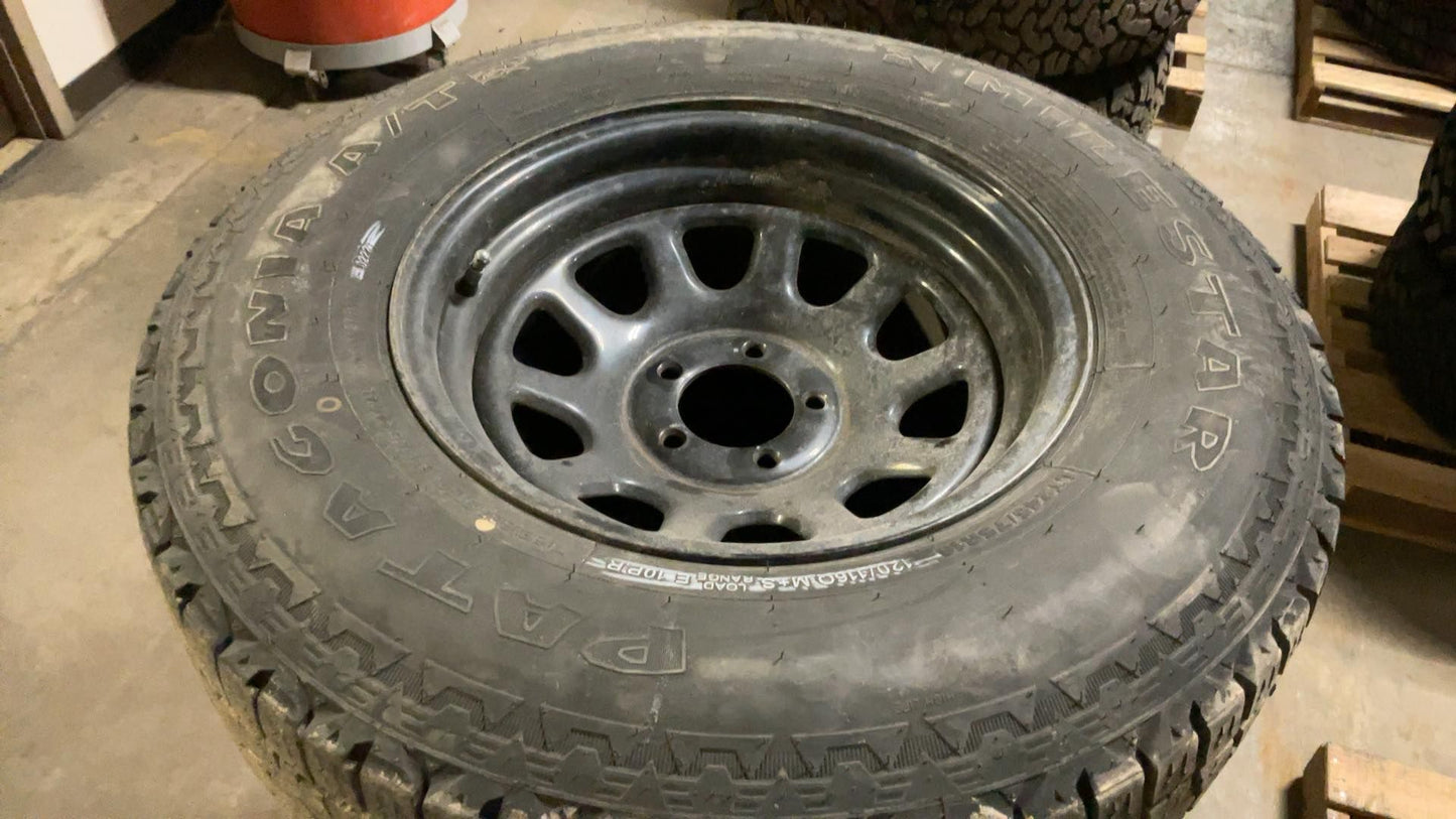 1997-2006 Jeep Wrangler TJ 245/75r16 Patagonia A/T w/ Aftermarket Steel Wheels 86845